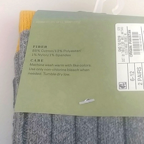 Goodfellow & Co Men's Boot Crew Socks - 2 Pair, Navy/Gray, L (6-12) - Picture 3 of 3